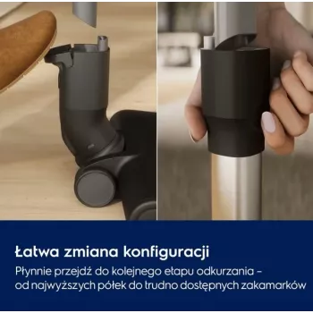 Electrolux Clean 600 EP61CB21W bezvadu kāta putekļsūcējs, 21.6V, 55 min darbības laiks, 0.3L putekļu tvertne, balts