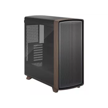 Fractal Design Summit Black TG Light Tint vidējā torņa datora korpuss ar valrieksta koka priekšējo paneli