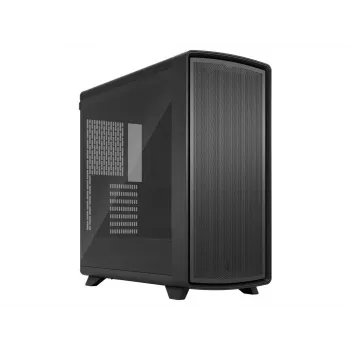 Fractal Design Summit Blackout TG Light Tint vidējā torņa datora korpuss - ogļu melns ar īsta valrieksta koka priekšējo paneli, rūdīta stikla sānu paneli, 2x Aspect 14 PWM ventilatori