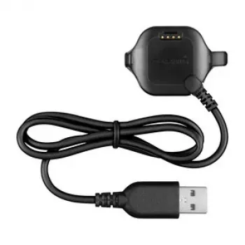 Garmin Forerunner 20/25 lādēšanas klipsis un datu kabelis - 1m USB-A uz patentētu klipsi, melns