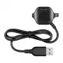 Garmin Forerunner 20/25 lādēšanas klipsis un datu kabelis - 1m USB-A uz patentētu klipsi, melns