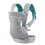 B-KIDS Infantino 4-in-1 pārveidojamais mazuļa nēsātājs, pelēks, 3.6–14.5 kg, JPMA sertificēts, ar noņemamu Wonder Cover™ priekšautiņu