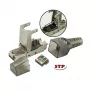 Techly 101911 Cat.6a STP RJ45 modulārais savienotājs bez instrumentiem, 10G, cinka sakausējums, 22-26 AWG