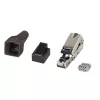 Techly 101911 Cat.6a STP RJ45 modulārais savienotājs bez instrumentiem, 10G, cinka sakausējums, 22-26 AWG