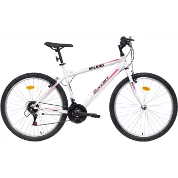 BIKE CITY MILANO 26 Balts/Rozā Sieviešu pilsētas velosipēds 6 ātrumu Shimano