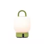 KOODUU uzlādējamā lampa LOOME Lime - pārnēsājama LED galda lampa, 3 pakāpju skārienjutīga regulēšana, IP44 aizsardzība pret ūdens šļakatām, USB-C