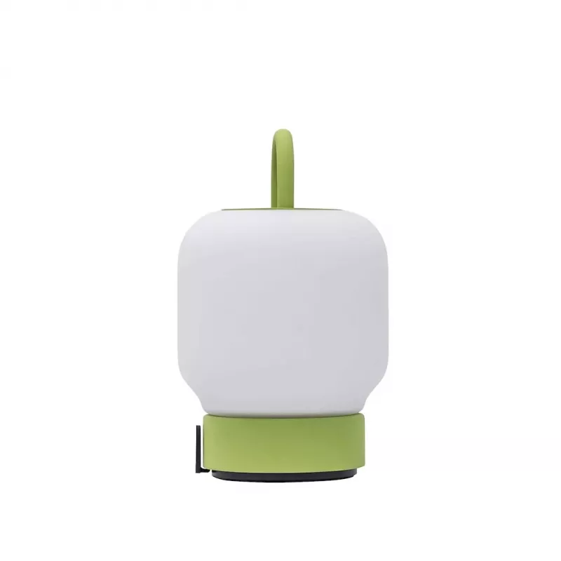 KOODUU uzlādējamā lampa LOOME Lime - pārnēsājama LED galda lampa, 3 pakāpju skārienjutīga regulēšana, IP44 aizsardzība pret ūdens šļakatām, USB-C