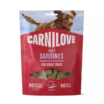 CARNILOVE Suņu mīkstā uzkoda ar sardīnēm un savvaļas ķiploku 200 g