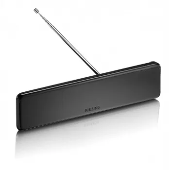 Philips SDV5225/12 iekštelpu TV antena ar regulējamu pastiprinājumu, 1,8 m koaksiālais kabelis, 75 omi, 3G/4G filtrs, DVB-T/T2