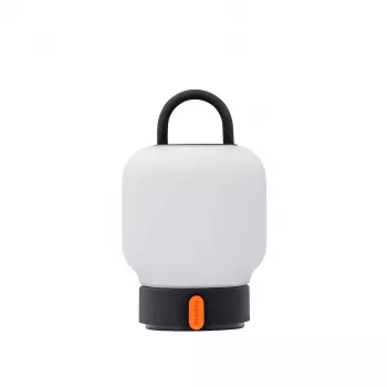 KOODUU uzlādējamā galda lampa LOOME pelēka | 3 pakāpju skārienjutīgs dimmeris, 2200mAh akumulators, USB-C, silta balta LED