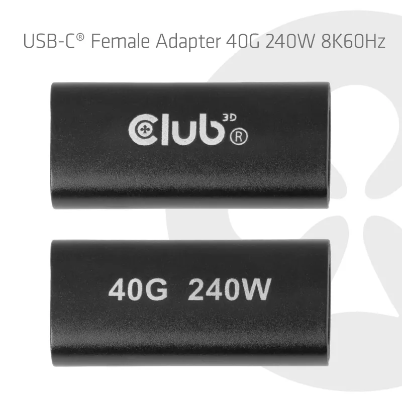 Club 3D USB-C sieviešu adapteris 40G 240W 8K60Hz