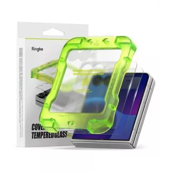 Ringke Cover Display Pro 2-Pack rūdīta stikla ekrāna aizsargs Galaxy Z Flip 8 - caurspīdīgs