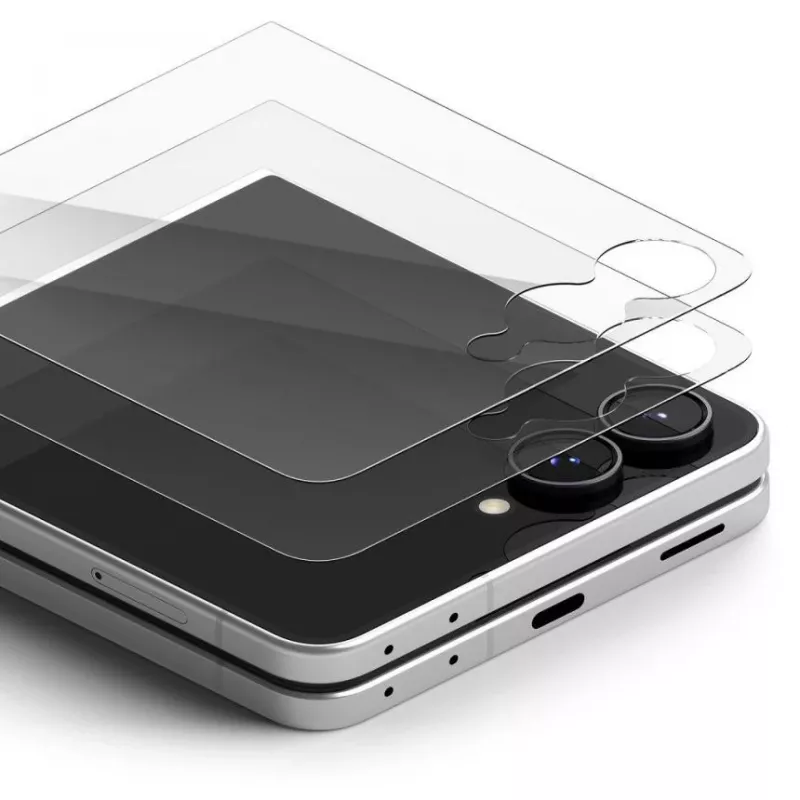 Ringke Cover Display Pro 2-Pack rūdīta stikla ekrāna aizsargs Galaxy Z Flip 8 - caurspīdīgs
