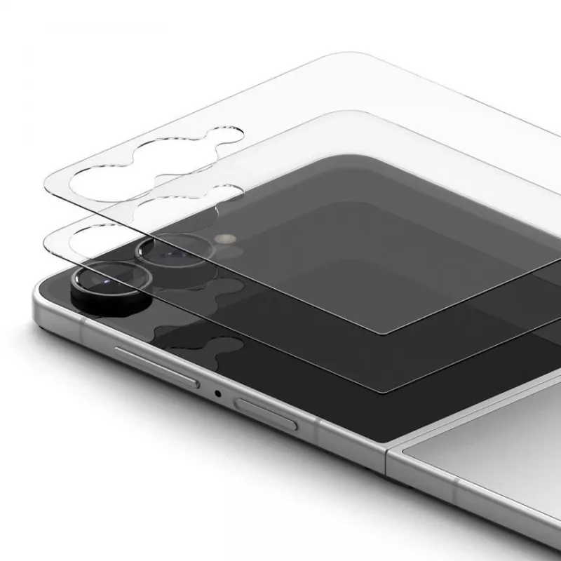Ringke Cover Display Pro 2-Pack rūdīta stikla ekrāna aizsargs Galaxy Z Flip 8 - caurspīdīgs