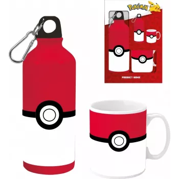 Pokemon alumīnija pudele 500ml ar keramikas krūzi komplektā