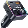 SENCOR SWM 3000 Bluetooth FM raidītājs ar USB-A QC3.0, USB-C PD 3.0, MP3 atskaņošanu, brīvroku zvanīšanu, Siri un Google Assistant