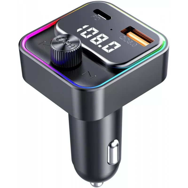 SENCOR SWM 3000 Bluetooth FM raidītājs ar USB-A QC3.0, USB-C PD 3.0, MP3 atskaņošanu, brīvroku zvanīšanu, Siri un Google Assistant