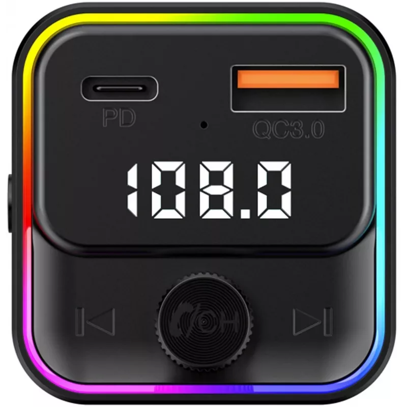 SENCOR SWM 3000 Bluetooth FM raidītājs ar USB-A QC3.0, USB-C PD 3.0, MP3 atskaņošanu, brīvroku zvanīšanu, Siri un Google Assistant