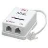 Intellinet ADSL sadalītājs/filtrs RJ11 vīrietis uz 2x RJ11 sieviete, balts