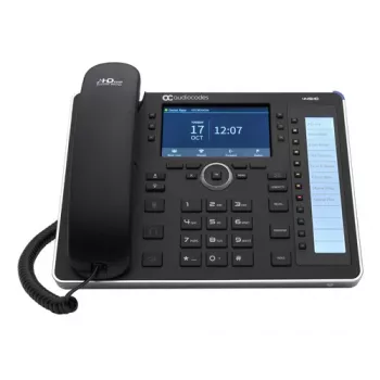 AudioCodes 445HD - VoIP tālrunis ar zvanītāja numura identifikāciju/pārtraukuma signālu