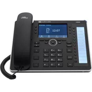 AudioCodes 445HD - VoIP tālrunis ar zvanītāja numura identifikāciju/pārtraukuma signālu