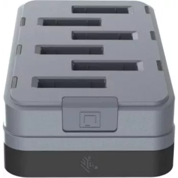Zebra WS301 6-Slotu rezerves akumulatoru lādētājs, ļauj uzlādēt 6 akumulatorus. Valsts - USB Type C
