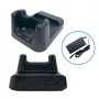 Unitech HT330 1 slotu USB šūpulis ar rezerves akumulatora slotu. Ietver barošanas adapteri.