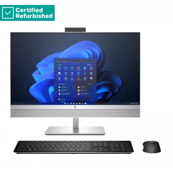 RENEW SILVER HP Elite 870 G9 AIO All-In-One 27 - i7-14700, 16GB, 512GB SSD, 27 FHD Non-Touch AG, Height Adjustable, FPR, Win 11 Pro, 1 years