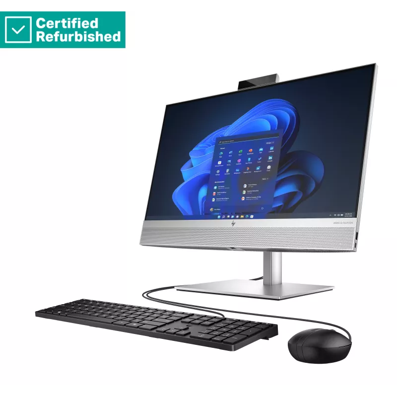 RENEW SILVER HP Elite 840 G9 AIO All-In-One 24 - i5-14500, 16GB, 512GB SSD, 23.8 FHD Non-Touch AG, Height Adjustable, USB Mouse, Win 11 Pro, 1 years