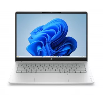 HP OmniBook 3 14-hu0009nyx - Core 5 120U, 16GB DDR5, 1TB, 14,0 2K (1920x1200) OLED Brightview Low Blue Light 300 nits, Glacier Silver FF - 1080p TNR, Nav iekļauts 45W maiņstrāvas adapteris, Win 11 Home, 1 gads