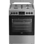 BEKO Plīts FBM62320SDS, platums 60 cm, A, gāze/elektriskā, LED ekrāns