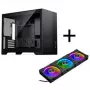 PHANTEKS XT M3 PC korpuss, mini korpuss + D30 PWM Regular Airflow D-RGB ventilatori, 3 gab. komplekts, melns
