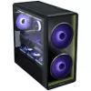 Lian Li LANCOOL 217 INF PC korpusa komplekts + HydroShift II LCD-S 360TL AIO + 3x UNI FAN SL-INF 120 Reverse Blade ventilatori - melns