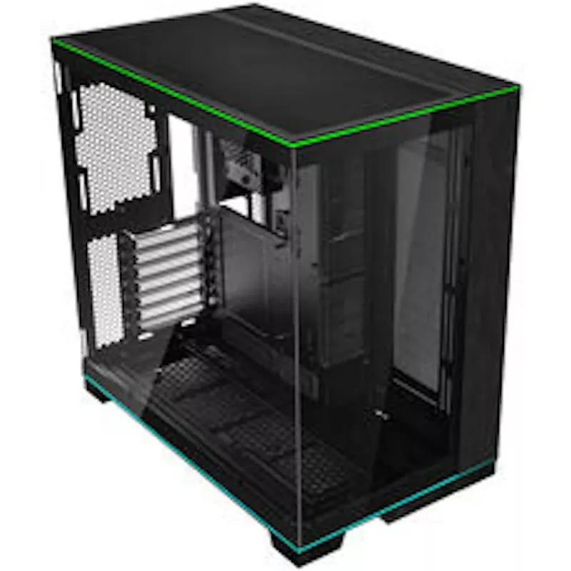 Lian Li O11D EVO RGB PC korpusa komplekts + HydroShift II LCD-S 360TL AiO + 6x UNI FAN SL-INF 120 Reverse Blade ventilatori + UNI HUB SL-INF - melns