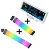 Lian Li Visual Upgrade Kit Strimer Wireless 24-pin RGB mātesplates kabelis, kontrolieris + 12V-2x6 GPU kabelis Wide & 8.8 universālais ekrāns - balts