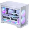Phanteks XT M3 PC korpuss, mini korpuss + D30 PWM Regular Airflow D-RGB ventilatori, 3 komplektā, balts