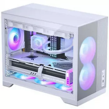 Phanteks XT M3 PC korpuss, mini korpuss + D30 PWM Regular Airflow D-RGB ventilatori, 3 komplektā, balts