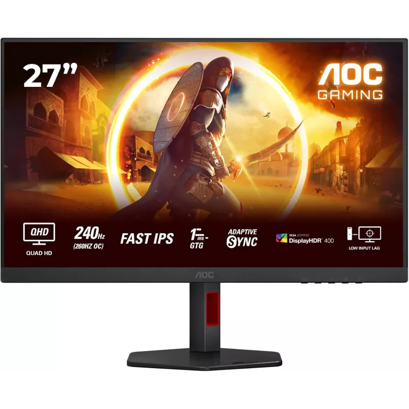 AOC Q27G4ZR monitors 27 collu QHD 180Hz IPS spēļu monitors