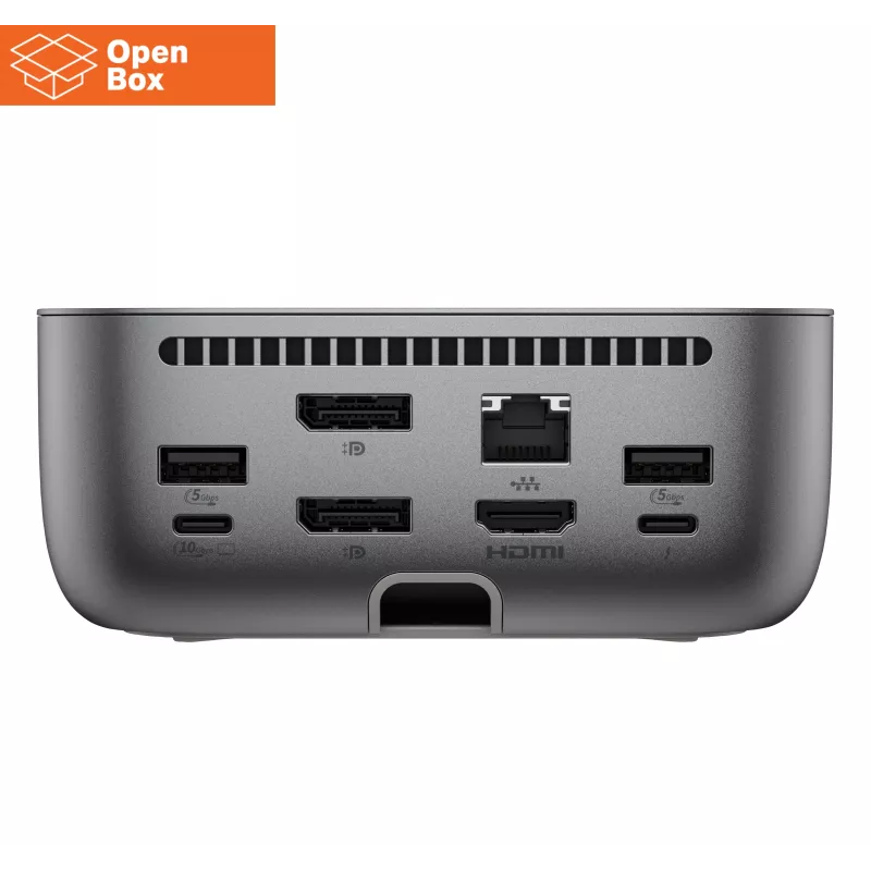 HP Thunderbolt 4 Ultra Dock - OPENBOX - G6 280W ar kombinēto kabeli - 5x USB-A, 2x USB-C, 1x USB-C Thunderbolt 4, 2x DisplayPort, 1x HDMI, 1x RJ-45, Meteor Silver, 3 gadi