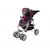 2-in-1 ratiņi ar somu un gultiņu Melns-Rozā 7706 Lean Toys