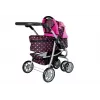 2-in-1 ratiņi ar somu un gultiņu Melns-Rozā 7706 Lean Toys