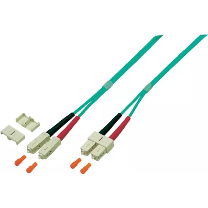 EFB Elektronik O0318.7,5 Duplex SC-SC OM4 optiskās šķiedras savienojuma kabelis, 7,5 m, violets