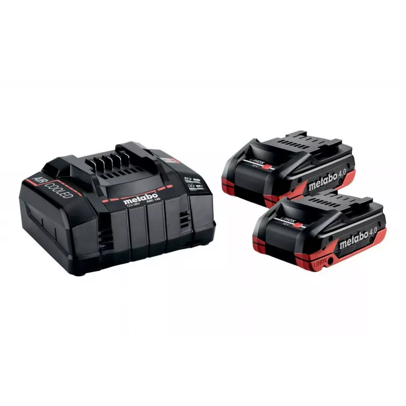 METABO 18V 4.0Ah LiHD Xtreme akumulators 2 gab. + ASC 290 lādētājs