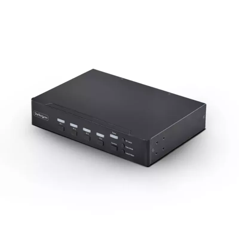 StarTech.com 4 portu DVI-I KVM slēdzis ar audio un USB 2.0 centrmezglu