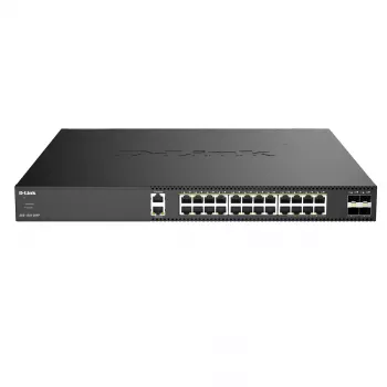 D-Link DXS-1250-28YP/E Smart Managed Multi-Gigabit PoE++ slēdzis ar 4 x 25G SFP28 augšupsaitēm