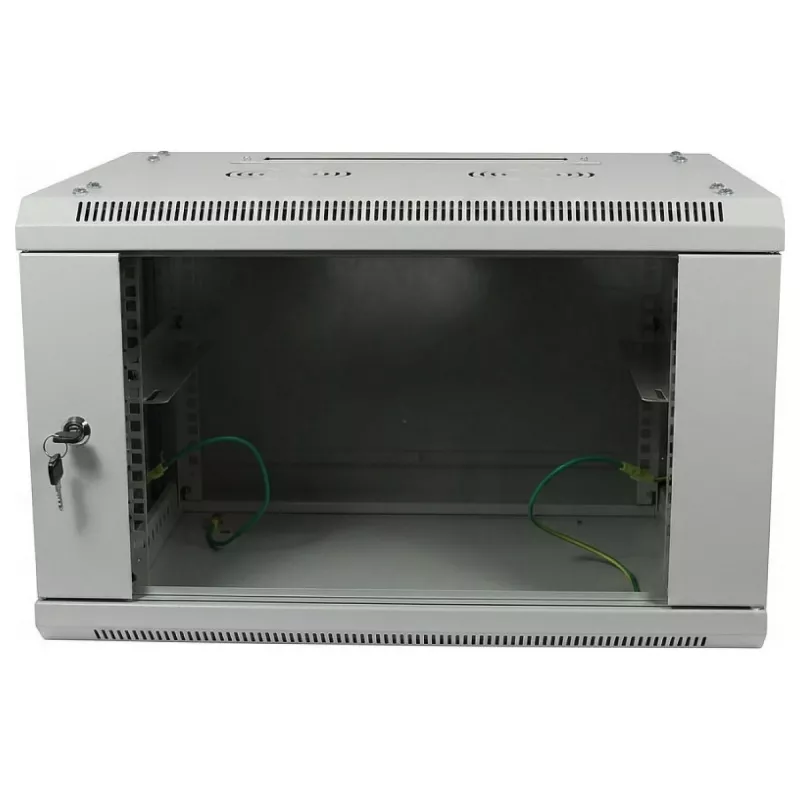 ALLNET 19 inch sienas montāžas korpuss 9U 1-daļas dziļums 450mm gaiši pelēks plakanā iepakojumā SMA sērija