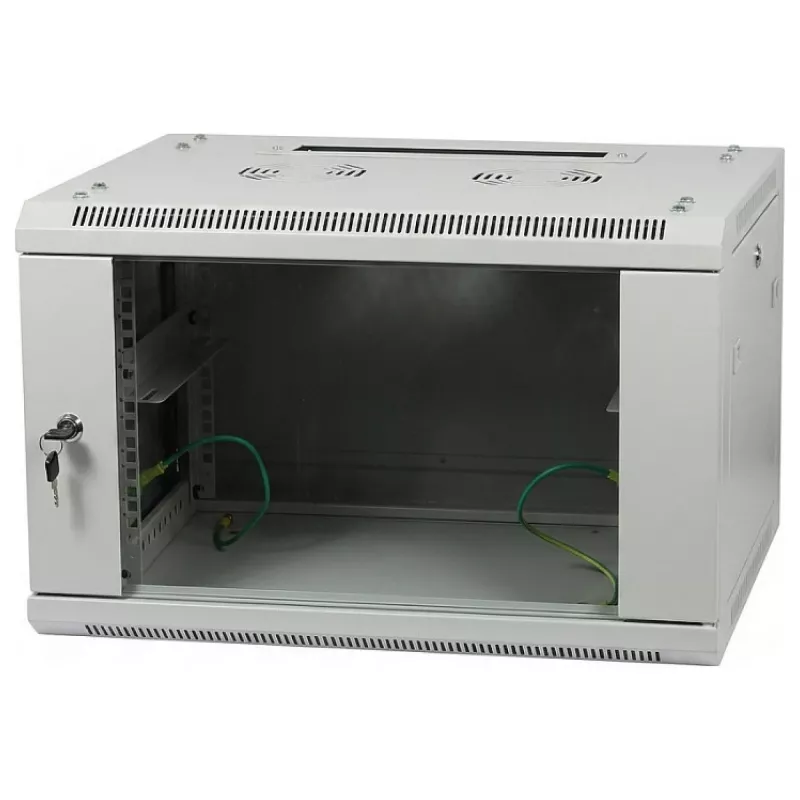 ALLNET 19 inch sienas skapis 15U 1-detaļas dziļums 600mm gaiši pelēks plakanā iepakojumā SMA sērija