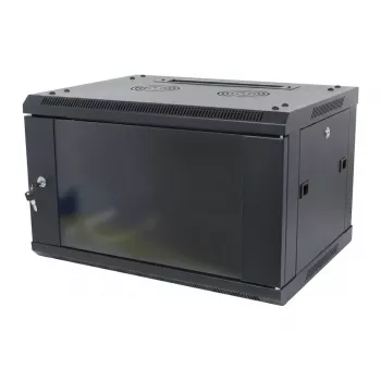 ALLNET 19 inch Sienas skapis 12U 1-Daļas Dziļums 450mm Melns Izjaukts Plakanā iepakojumā SMA Sērija
