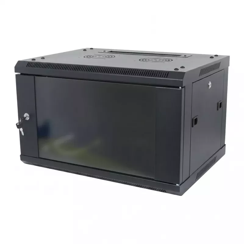 ALLNET 19 inch Sienas skapis 12U 1-Daļas Dziļums 450mm Melns Izjaukts Plakanā iepakojumā SMA Sērija