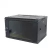 ALLNET SMA-Series 19 inch sienas stiprinājuma korpuss 9U 1-daļa 600mm dziļums melns Flat Pack